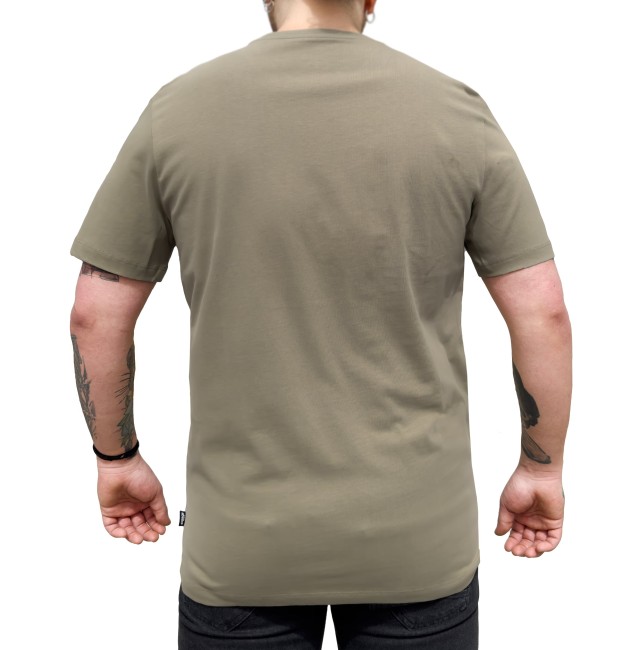 Everyway Soft Cotton Short Sleeve Khaki T-Shirt - 2