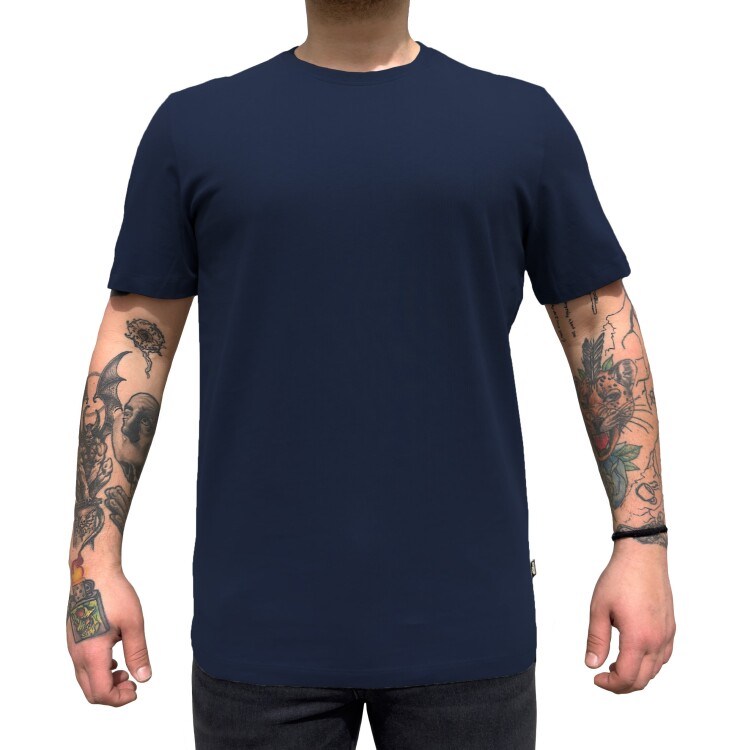 Everyway Soft Cotton Short Sleeve Navy T-Shirt - The Biker Jeans