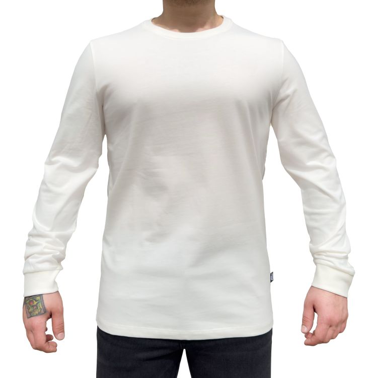 Everyway Soft Cotton Uzun Kollu Beyaz T-Shirt - 1