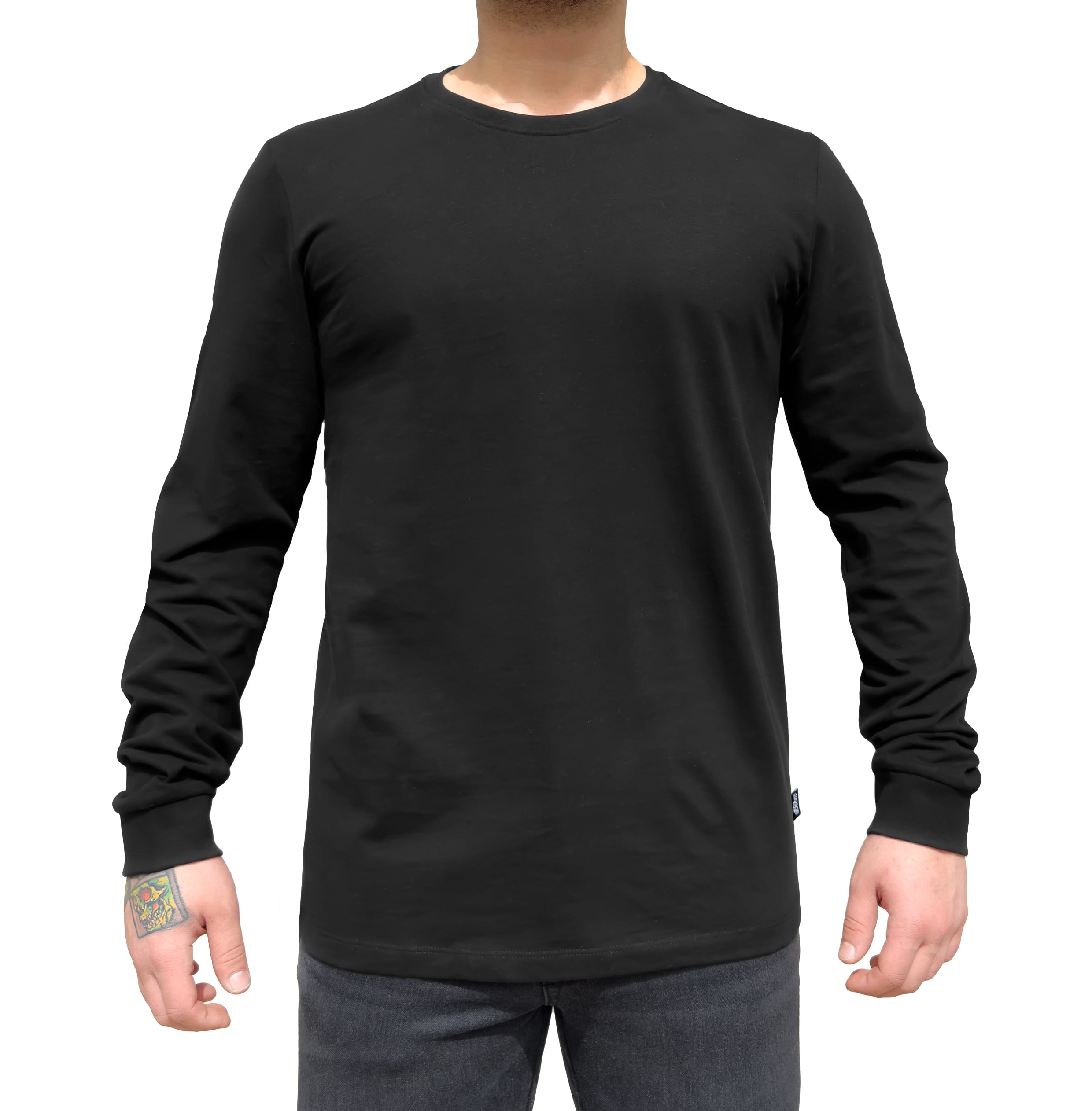 Everyway Soft Cotton Uzun Kollu Siyah T Shirt