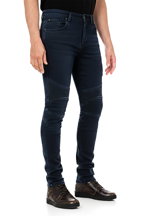 EVO Ultra Flexi Dark Blue Armoured Riding Jeans - The Biker Jeans