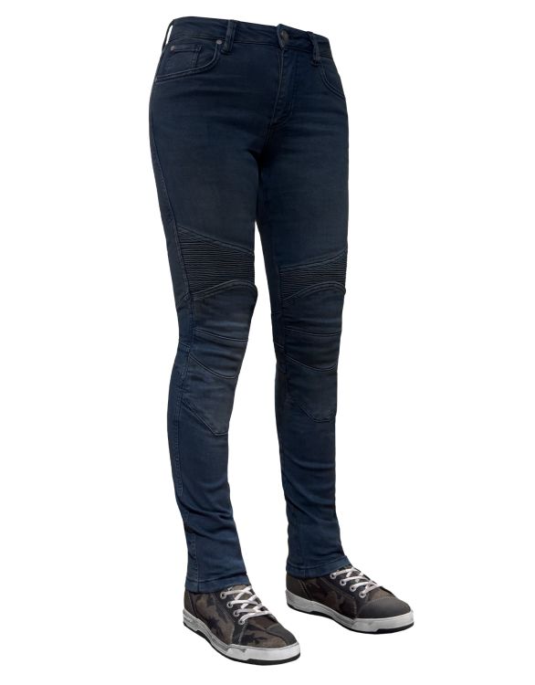 EVO Ultra Flexi Dark Blue Korumalı Motosiklet Kot Pantolonu Kadın