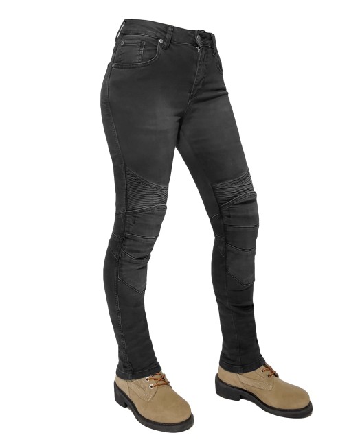 EVO Ultra Flexi Smoky Black Armoured Riding Jeans - Thumbnail