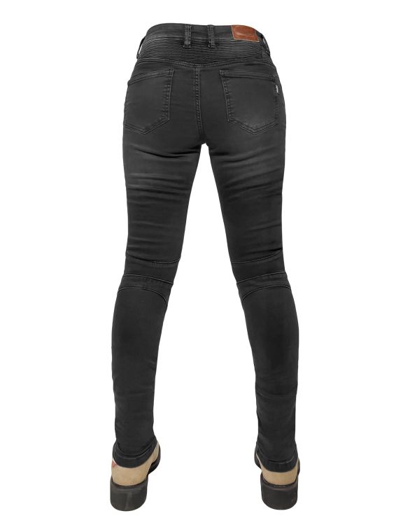 EVO Ultra Flexi Smoky Black Korumalı Motosiklet Kot Pantolonu Kadın - 5
