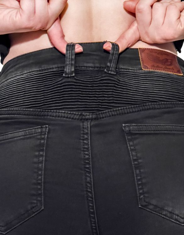 EVO Ultra Flexi Smoky Black Korumalı Motosiklet Kot Pantolonu Kadın - 6