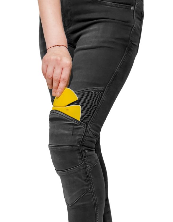 EVO Ultra Flexi Smoky Black Korumalı Motosiklet Kot Pantolonu Kadın - 8