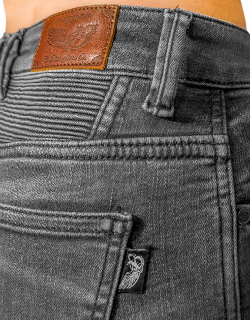 EVO Ultra Flexi Smoky Black Korumalı Motosiklet Kot Pantolonu Kadın - 10