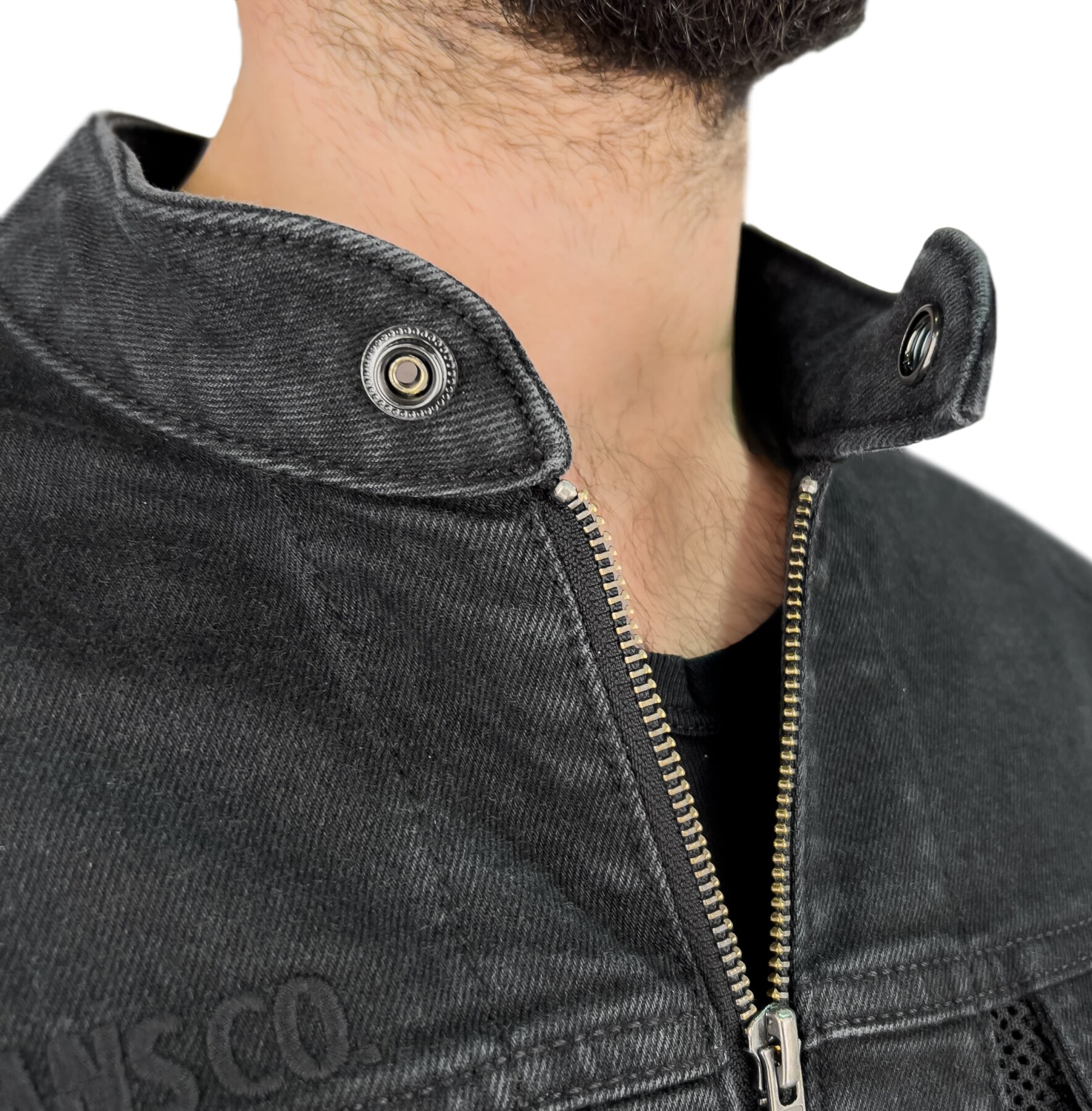 Grey Ice Armoured Mesh Motorcycle Jean Jacket Man - 10