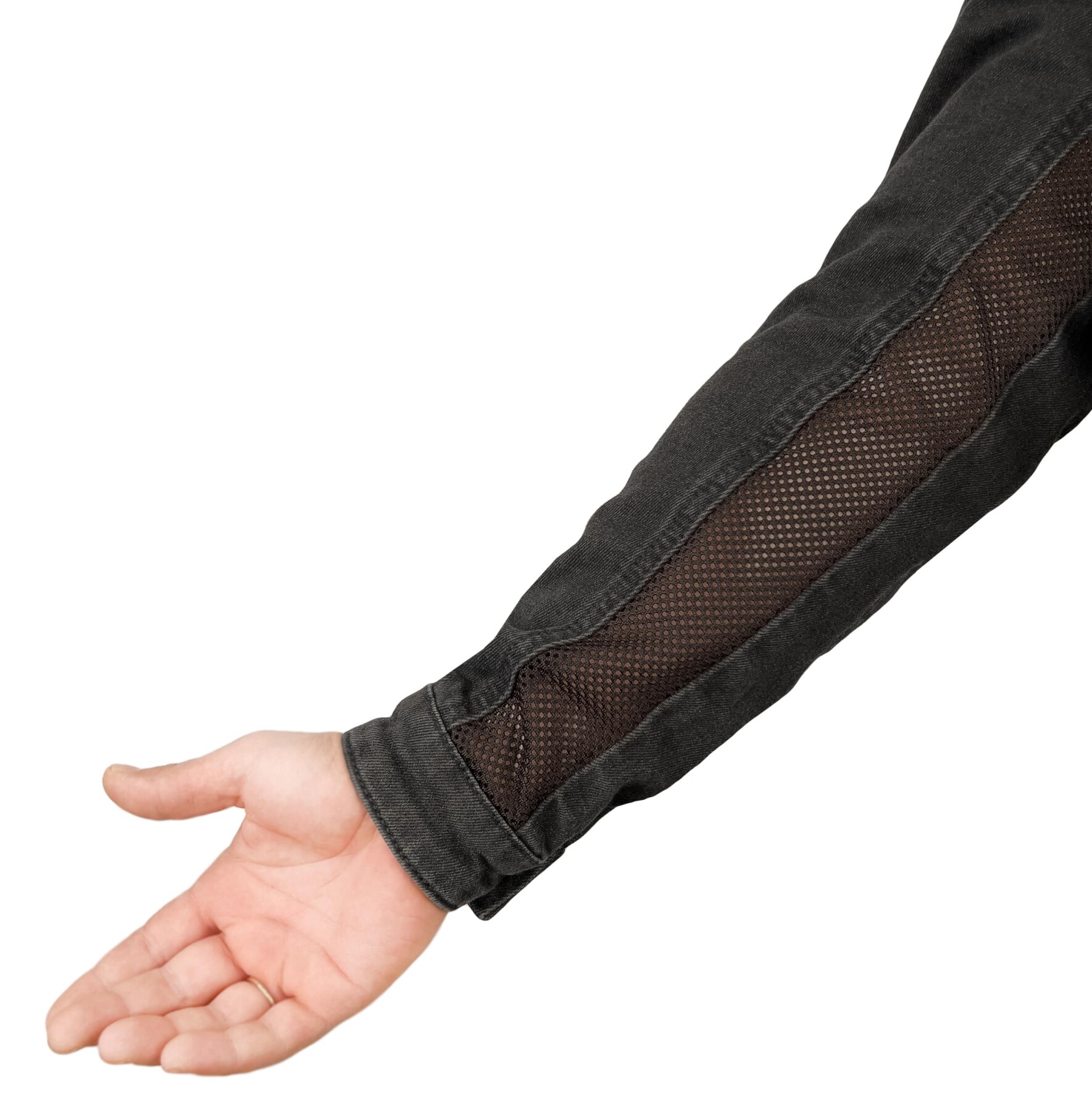 Grey Ice Armoured Mesh Motorcycle Jean Jacket Man - 14