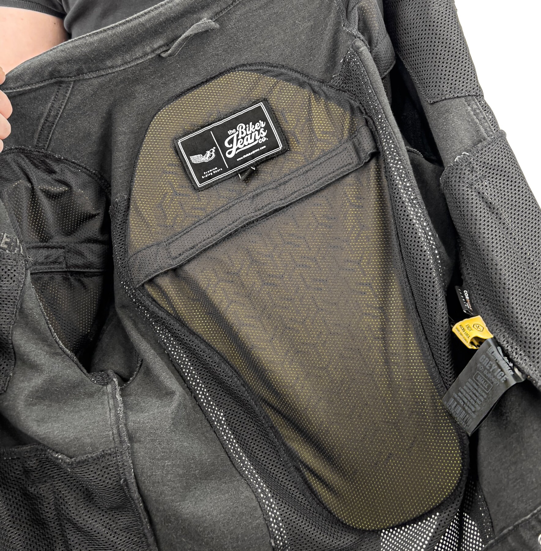 Grey Ice Armoured Mesh Motorcycle Jean Jacket Man - 16