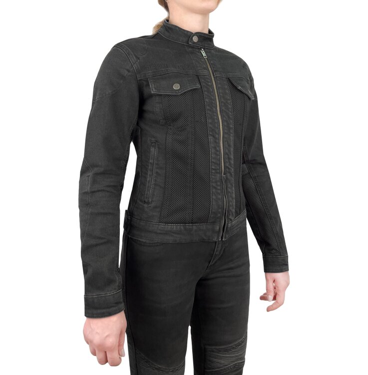 Grey Ice Armoured Mesh Motorcycle Jean Jacket - The Biker Jeans