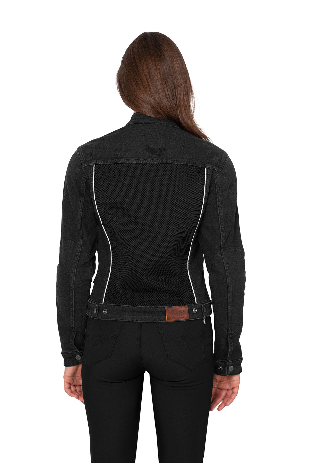 Grey Ice Armoured Mesh Motorcycle Jean Jacket - 4