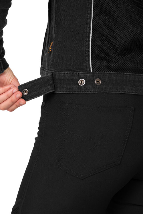 Grey Ice Armoured Mesh Motorcycle Jean Jacket - 10