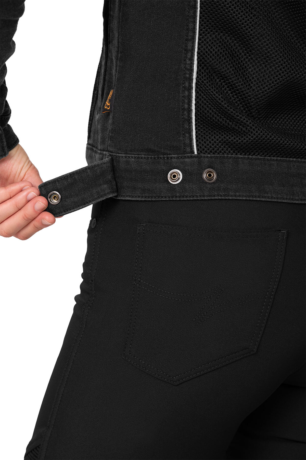 Grey Ice Armoured Mesh Motorcycle Jean Jacket - 10