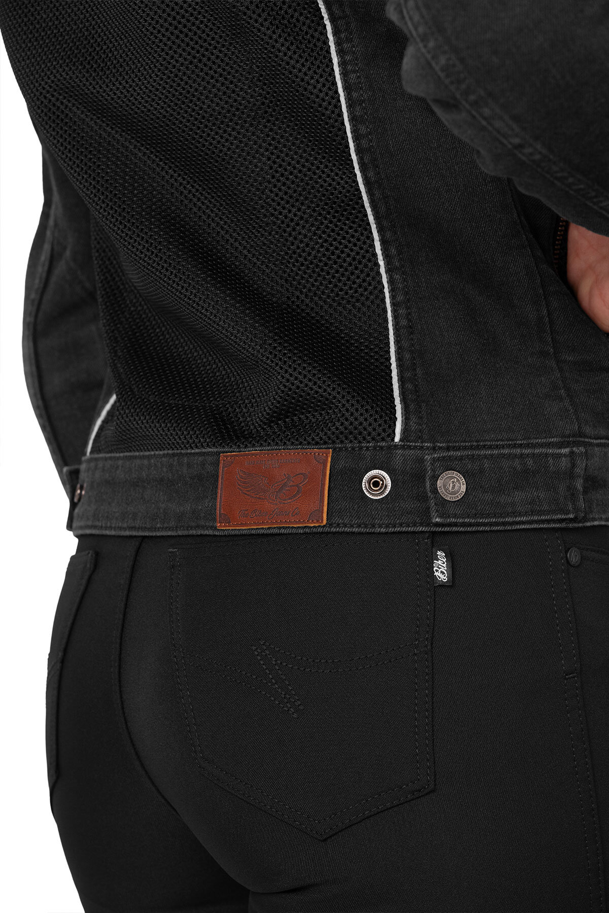 Grey Ice Korumalı File Motosiklet Kot Montu Kadın - 9