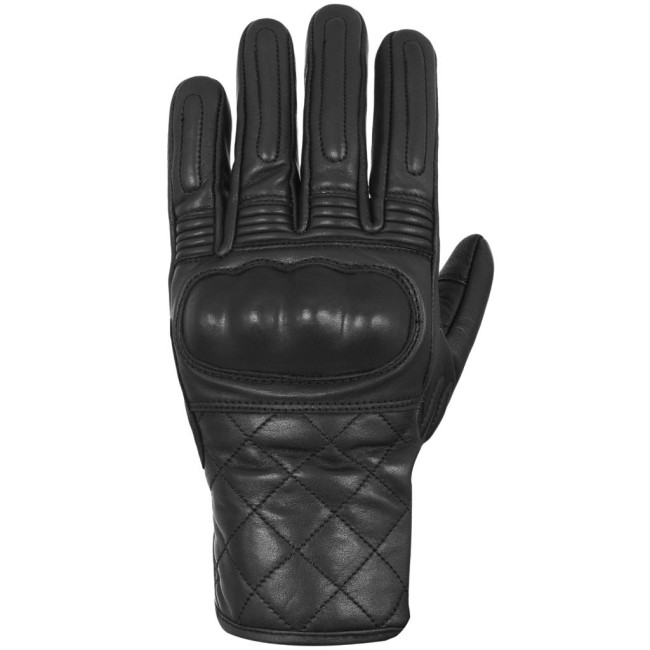 Hammer Black Armoured Motorcycle Leather Gloves - Thumbnail