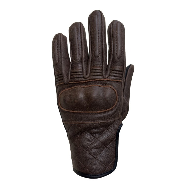 Hammer Brown Korumalı Motosiklet Deri Eldiveni - The Biker Jeans