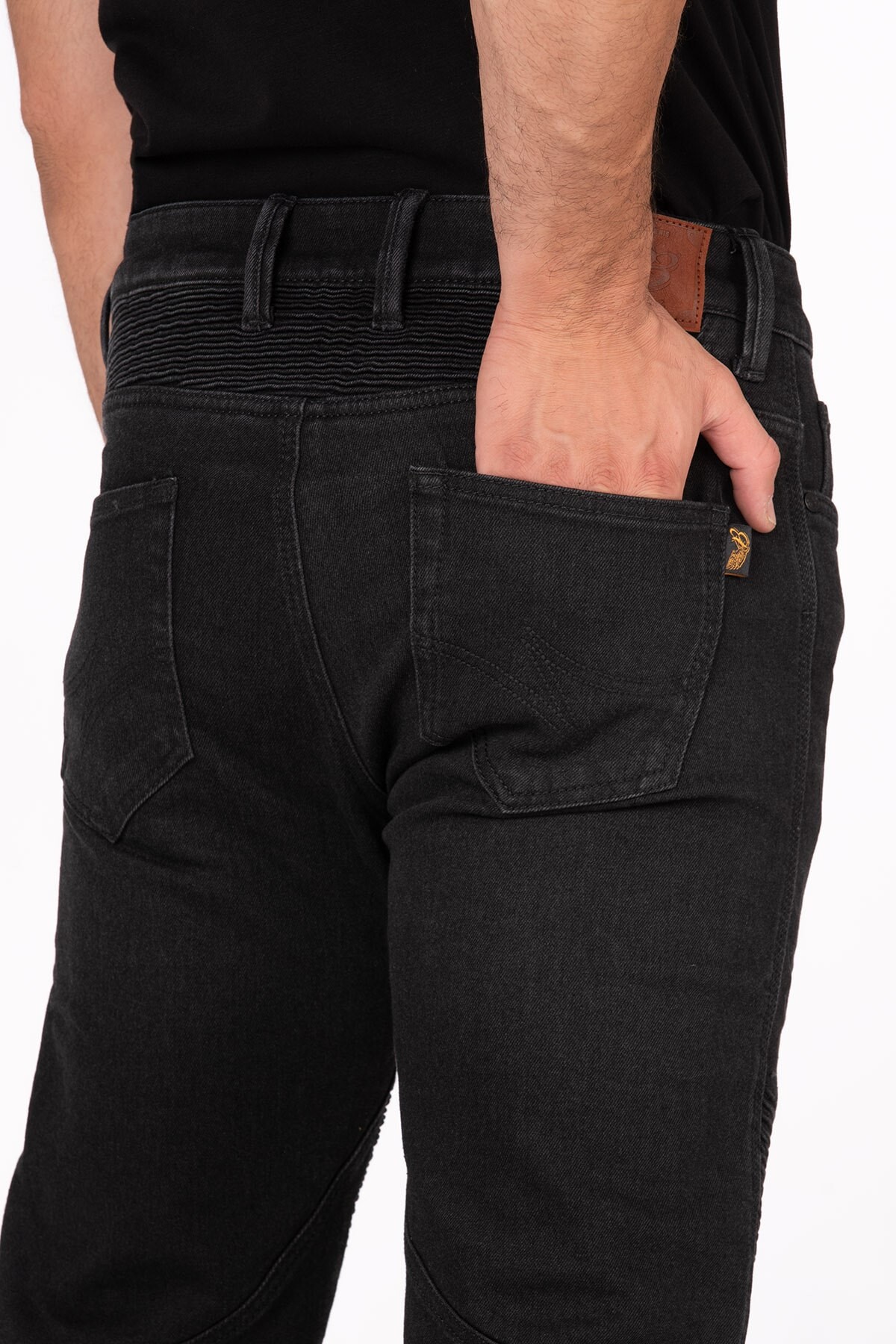 Iron Shield Flexi Black Armoured Riding Jeans - 6