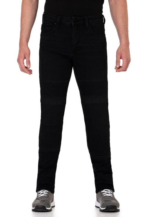 Iron Shield Flexi Black Korumalı Motosiklet Kot Pantolonu Erkek - 2