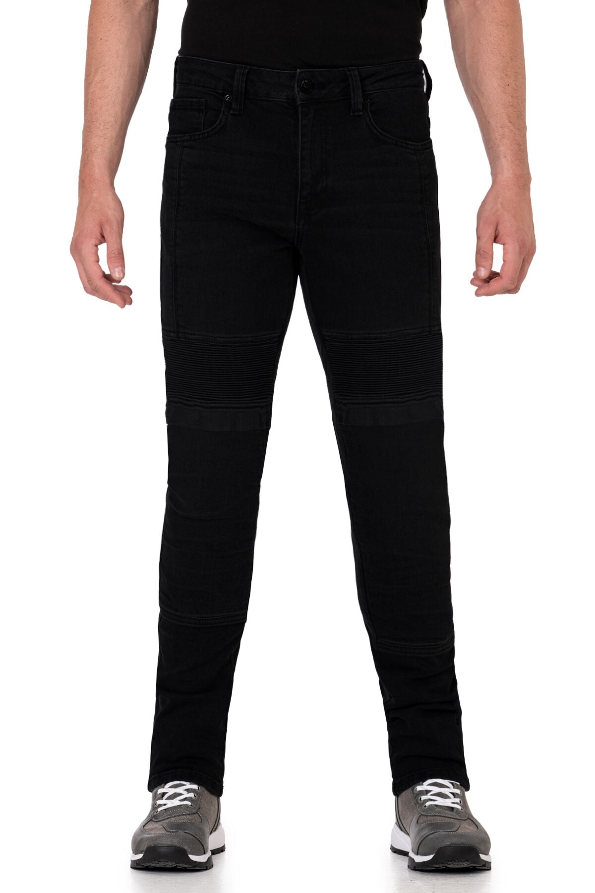 Iron Shield Flexi Black Korumalı Motosiklet Kot Pantolonu Erkek - 2