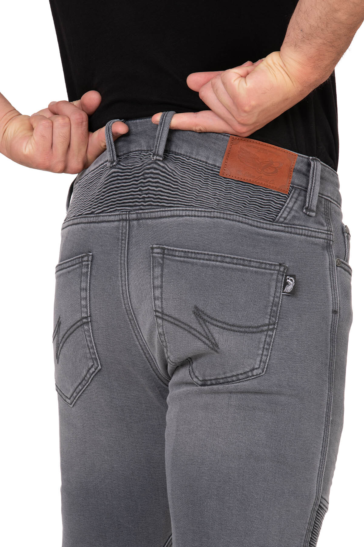 Iron Shield Flexi Grey Armoured Riding Jeans - 7