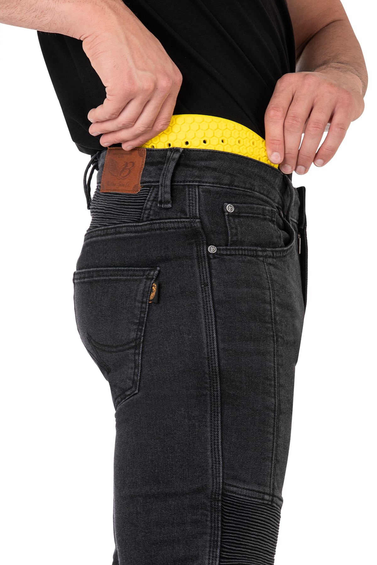 Iron Shield Flexi Korumalı Motosiklet Kot Pantolonu Erkek - 11