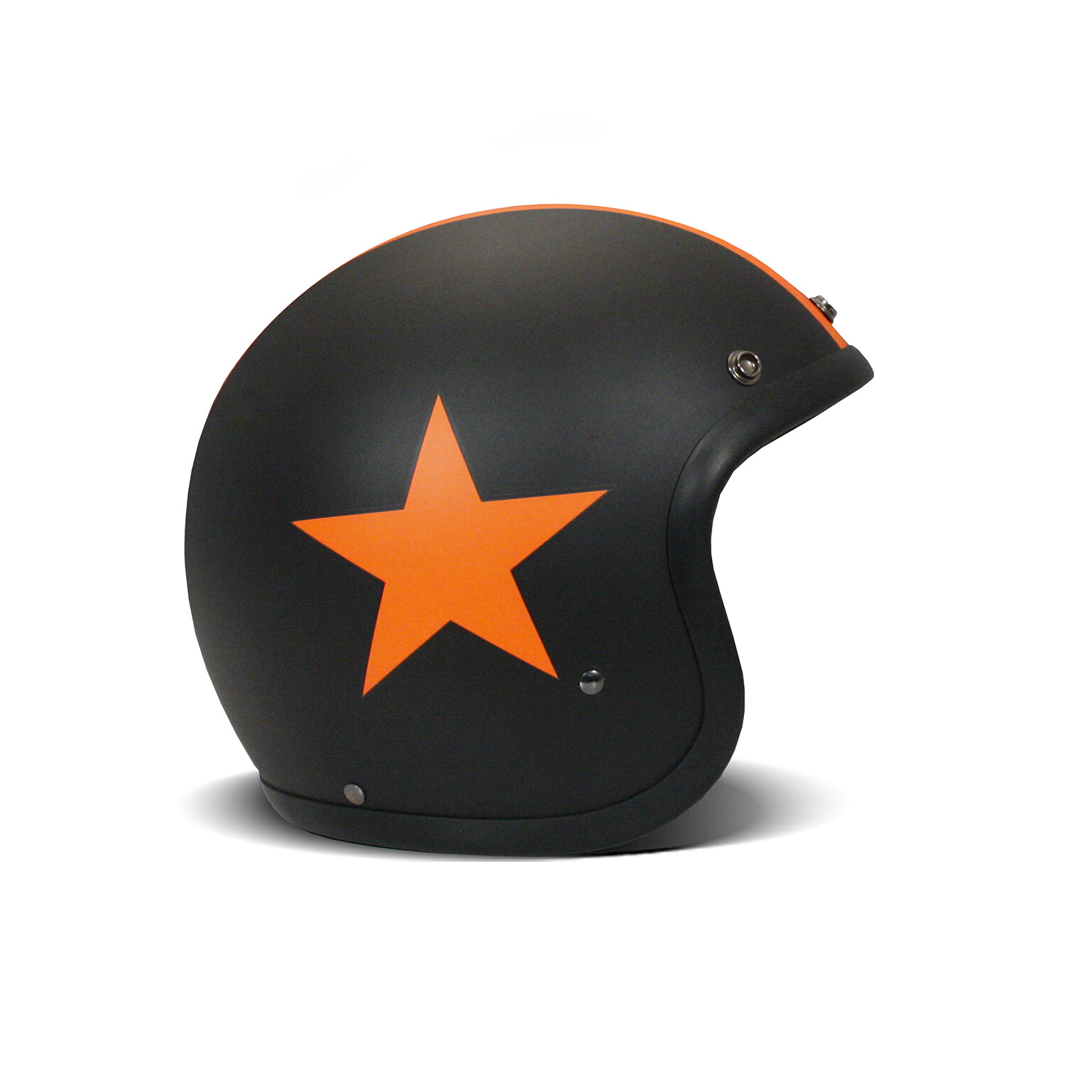 Jet Retro Star Orange Helmet - 1