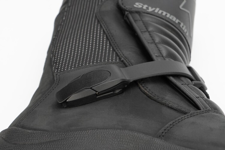 Land Black Armoured Motorcycle Shoes - 2