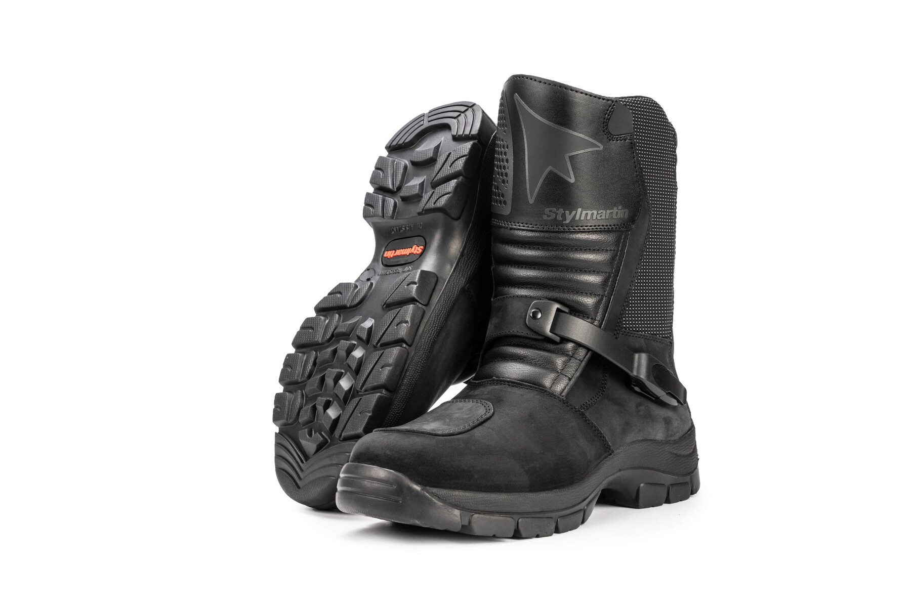 Land Black Armoured Motorcycle Shoes - 3
