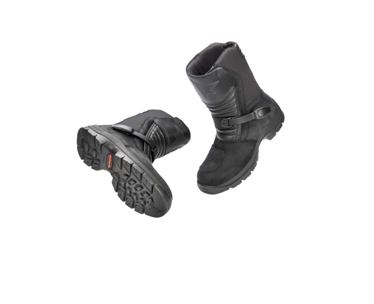 Land Black Armoured Motorcycle Shoes - 4