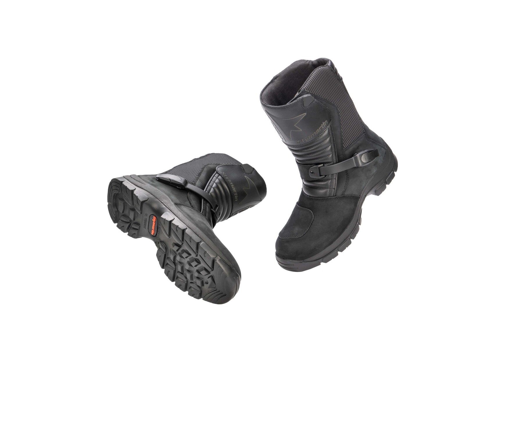 Land Black Armoured Motorcycle Shoes - 4