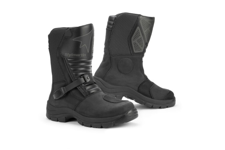 Land Black Armoured Motorcycle Shoes - 5
