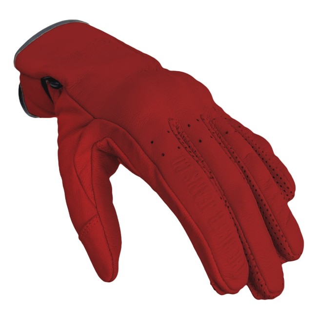 Livia Red Armoured Motorcycle Leather Gloves - 3