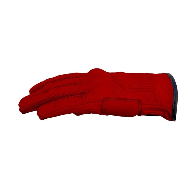Livia Red Korumalı Motosiklet Deri Eldiveni - 5