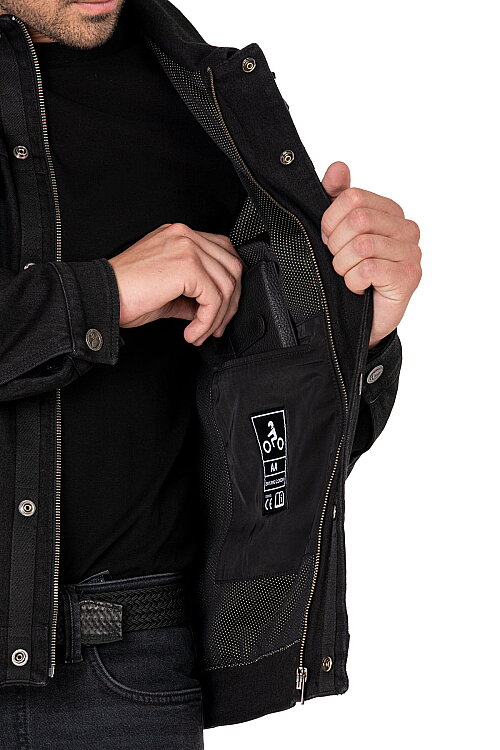 Lloyd Dark Blue Armoured Motorcycle Jacket - 9