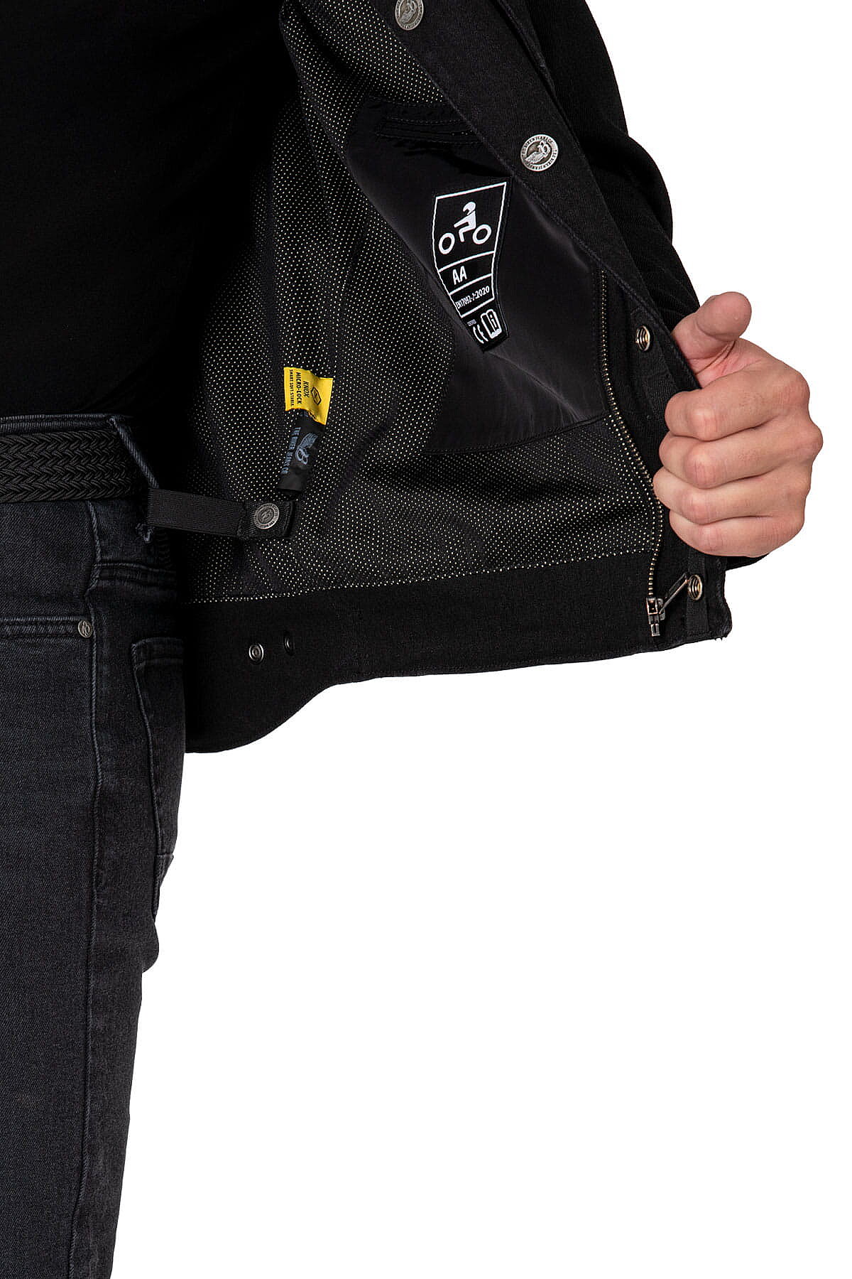 Lloyd Dark Blue Armoured Motorcycle Jacket - 16