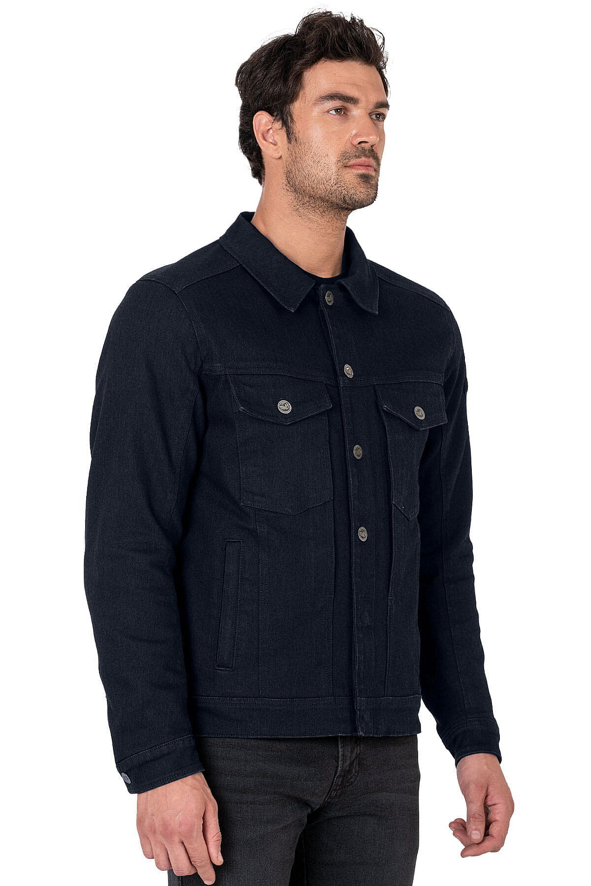 Lloyd Dark Blue Korumalı Motosiklet Montu - 1
