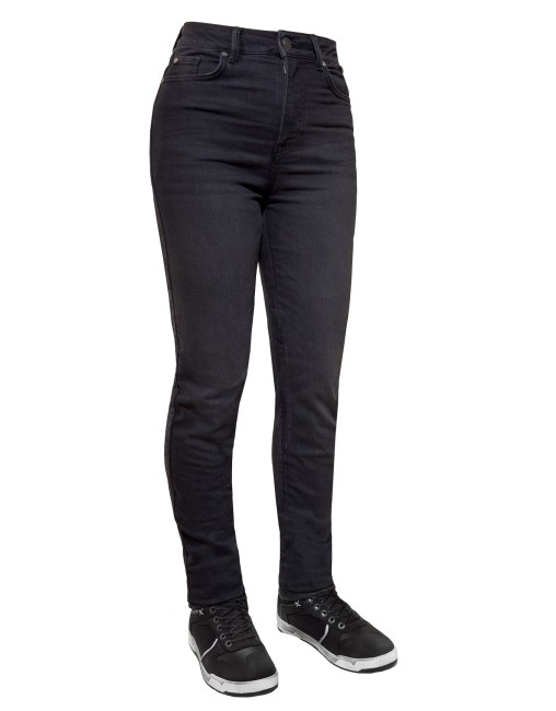 The Biker Jeans - Lucy Black Cordura® Korumalı Motosiklet Kot Pantolonu Kadın
