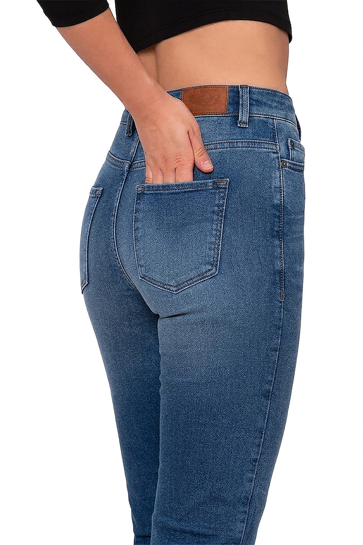 Lucy Blue Korumalı Motosiklet Kot Pantolonu Kadın - 2