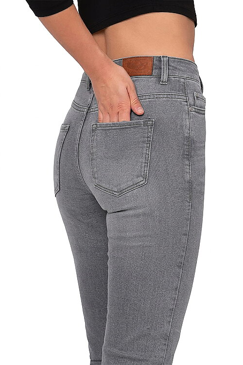 Lucy Grey Korumalı Motosiklet Kot Pantolonu Kadın - 2