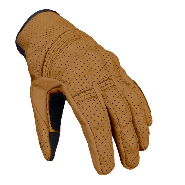 Miami Yellow Armoured Motorcycle Leather Gloves - Thumbnail