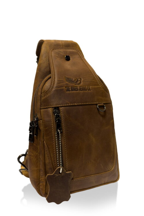 Milano Brown Hakiki Deri Çapraz Çanta - The Biker Jeans