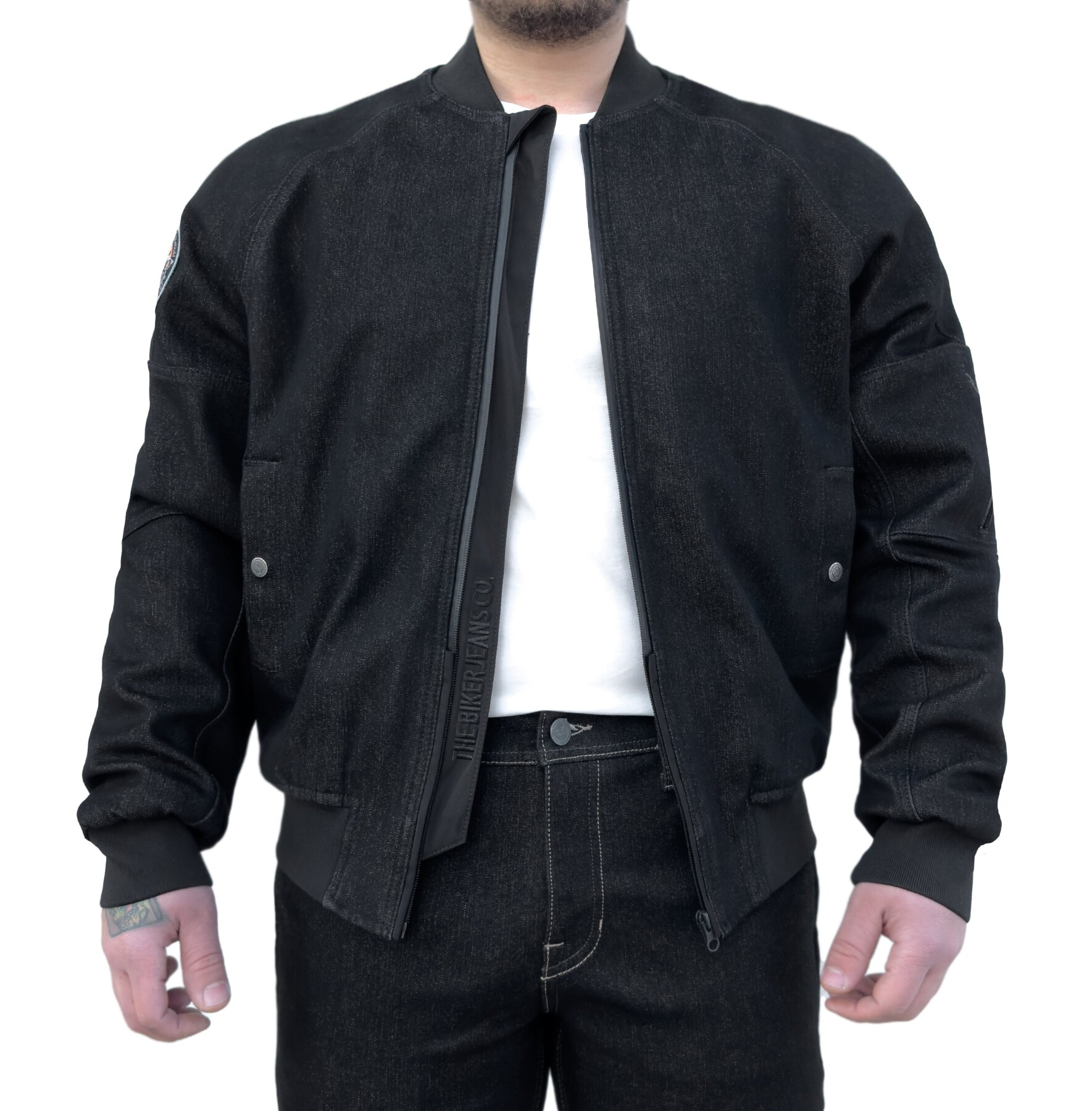 Night Flight Bomber Black Korumalı Motosiklet Montu - 4