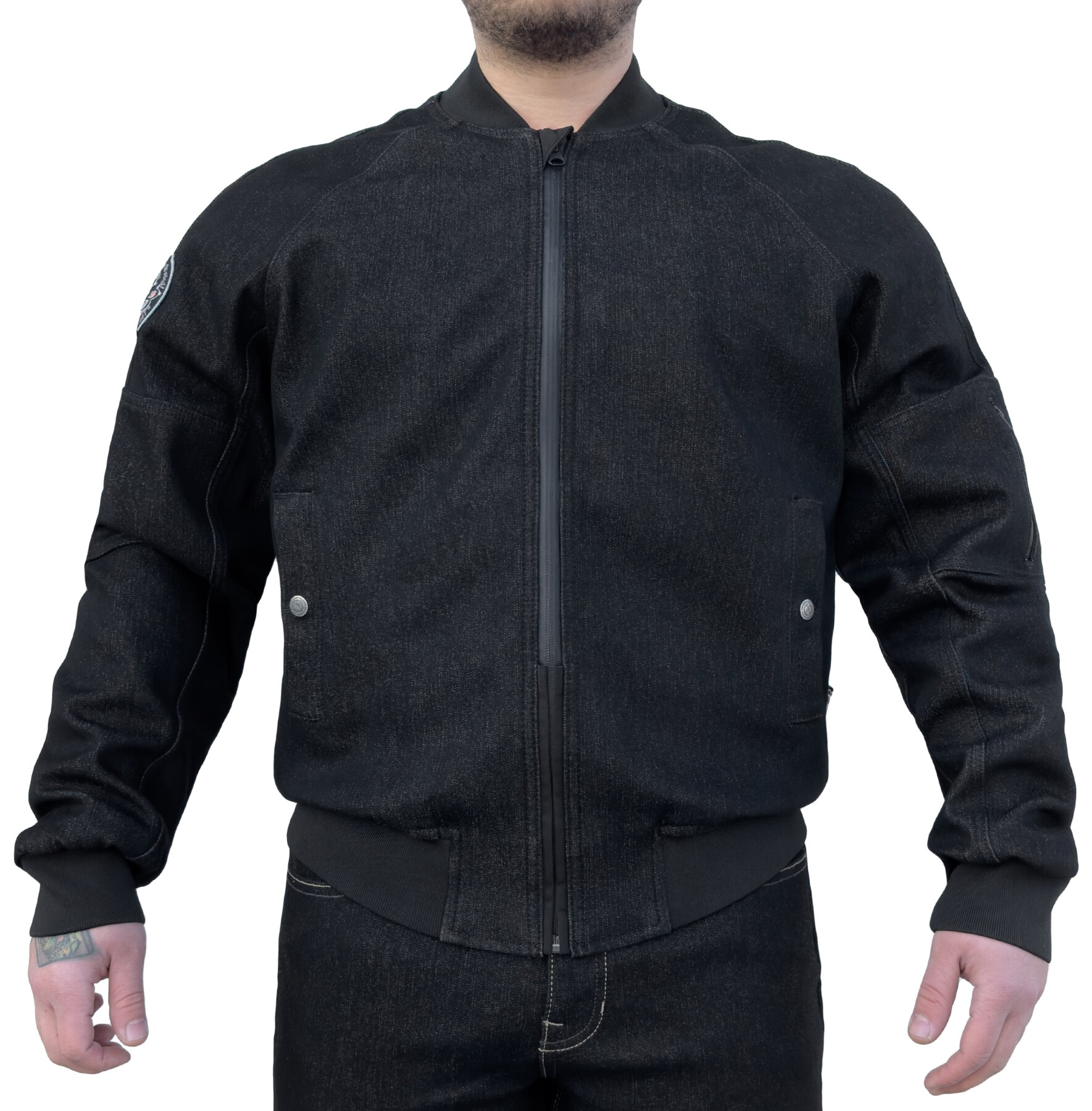 Night Flight Bomber Black Korumalı Motosiklet Montu - 3