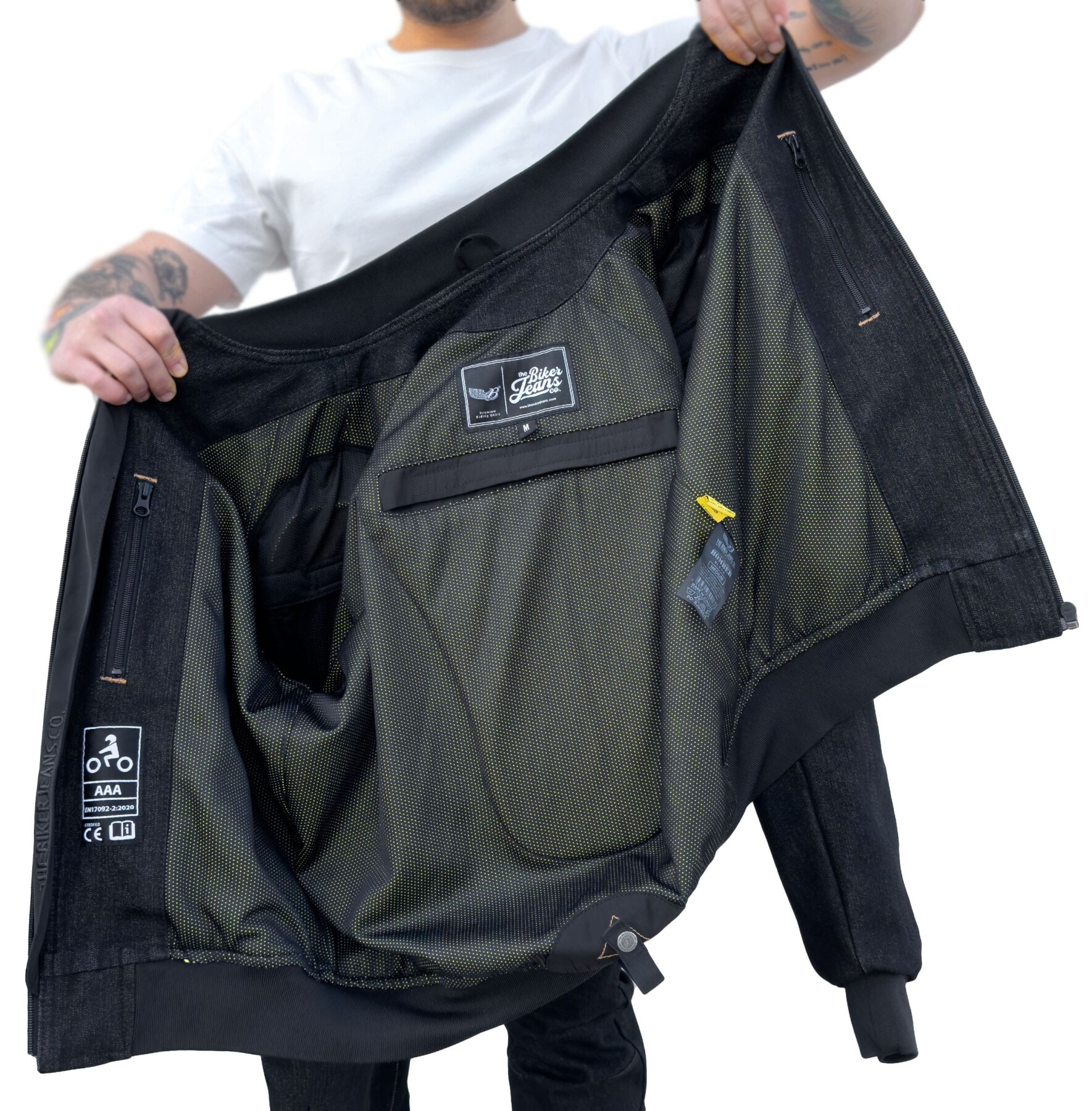 Night Flight Bomber Black Korumalı Motosiklet Montu - 7