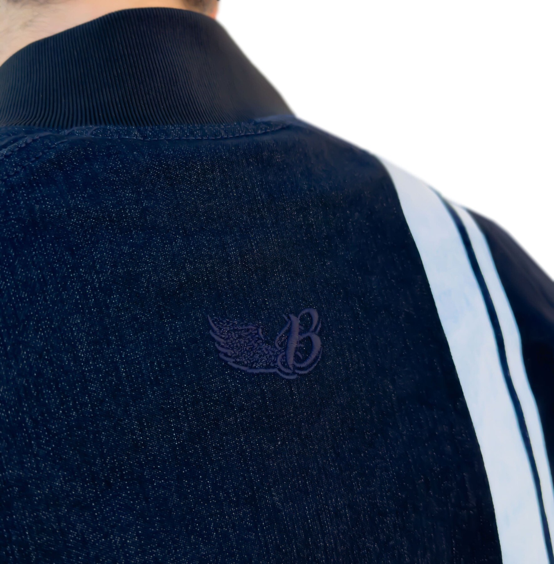 Night Flight Bomber Dark Blue Korumalı Motosiklet Montu - 11