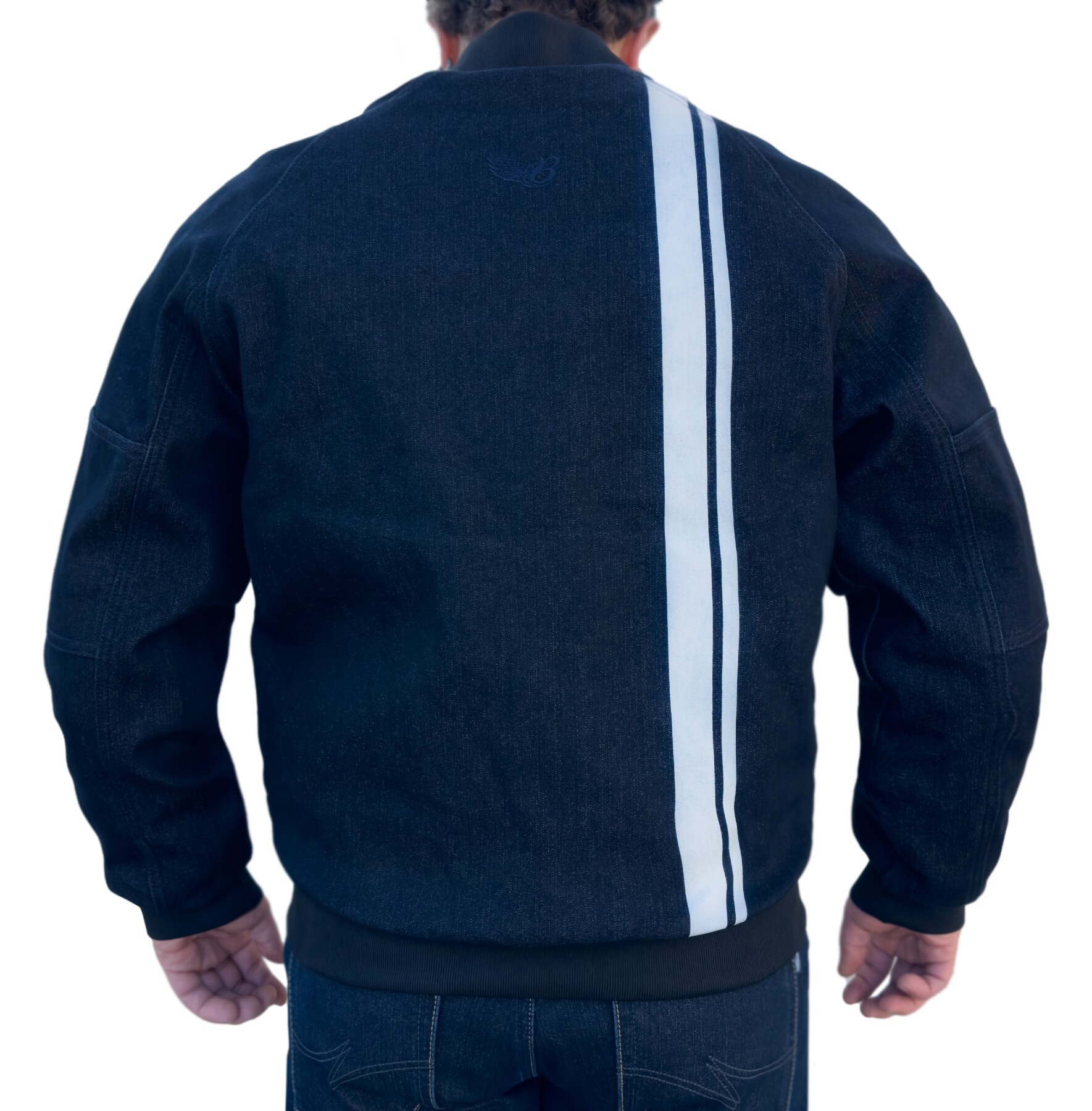 Night Flight Bomber Dark Blue Korumalı Motosiklet Montu - 6