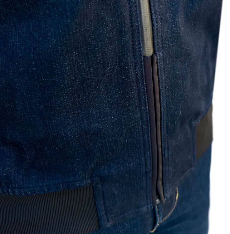 Night Flight Bomber Dark Blue Korumalı Motosiklet Montu - 14
