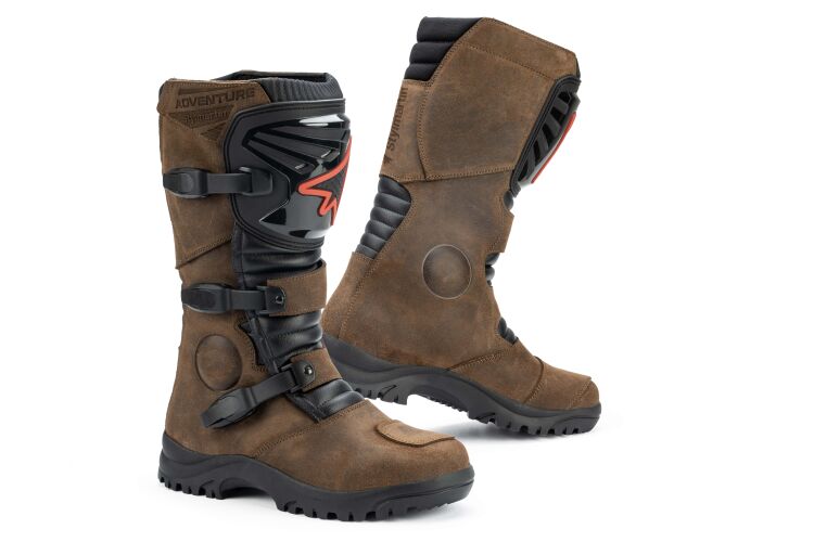 Overlander WP Brown Armoured Motorcycle Boots - 4