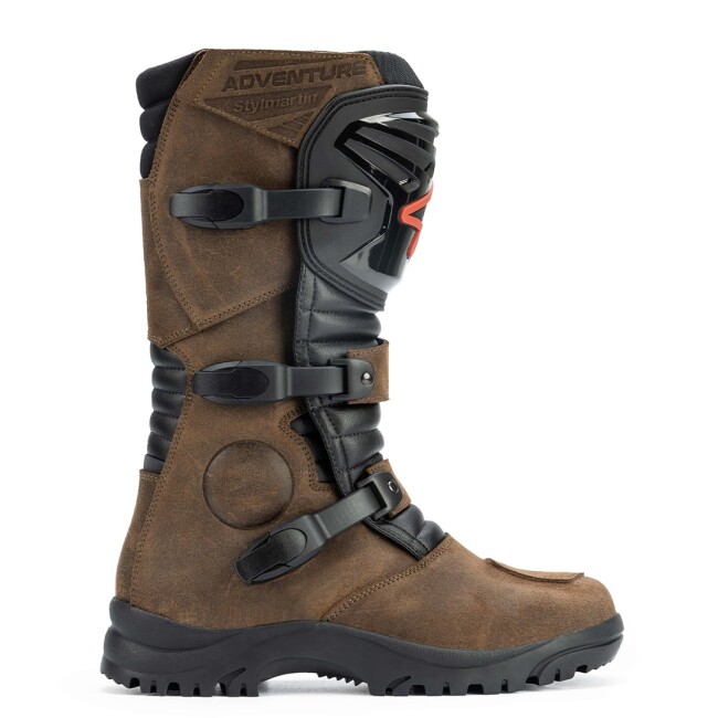Overlander WP Brown Armoured Motorcycle Boots - 1